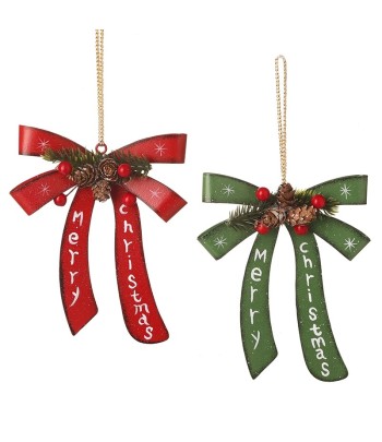 Metal Merry Christmas Red...