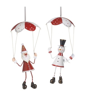 Metal Parachuting Santa &...