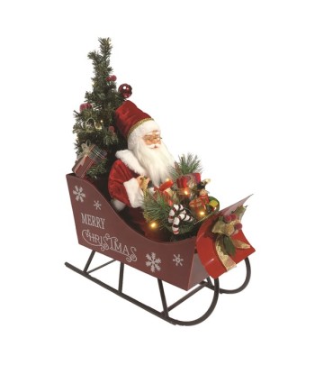 Musical Santa In Sleigh 60cm