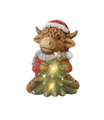 LED Highland Cow with Tree...
