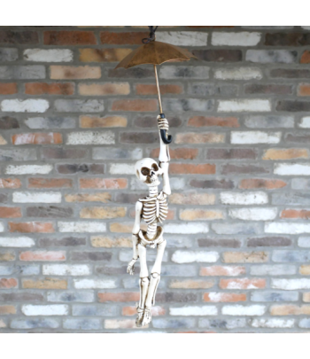 Skeleton With Flying Umbrella