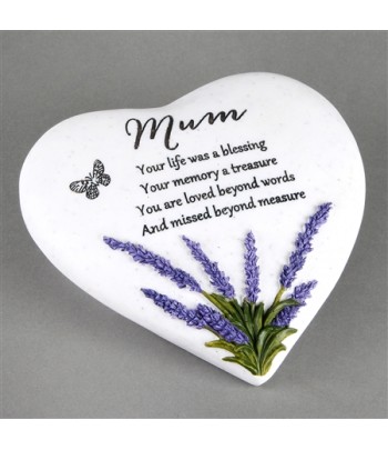 "Mum" Heart Memorial Stone...