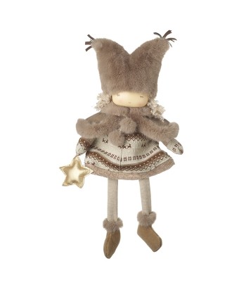 Girl In Brown Fur Cape And Hat