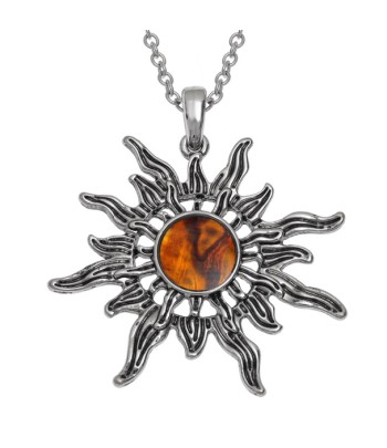 Amber sun necklace