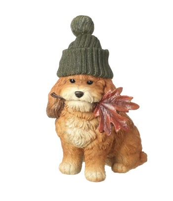 Sitting Dog In Green Hat...