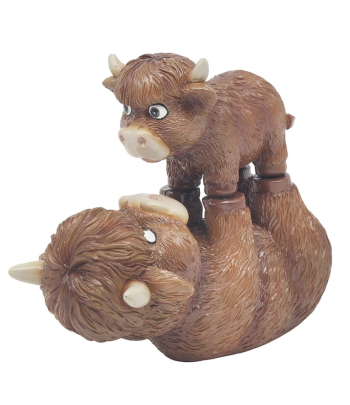 Highland Cow With Calf 12cm