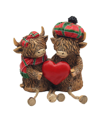 Highland Cow - Tartan Couple
