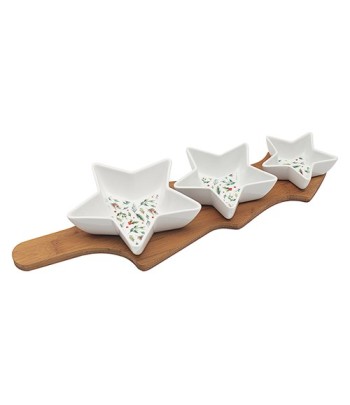 Star Dishes With  Bamboo Tray