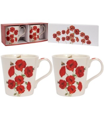 Beetanical Poppy Mugs Set of 2