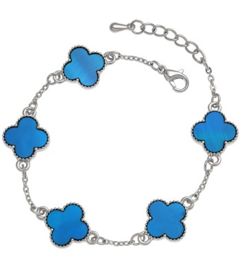 Blue Quatrefoil Bracelet