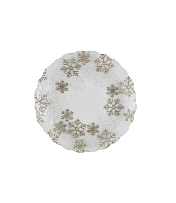 Snowflake Glass Plate Gold...