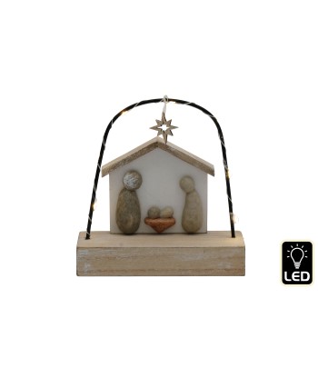 Led Pebble Nativity Decoration