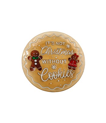 30cm Glass Gingerbread Plate