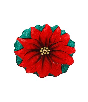 Poinsetta Glass Plate