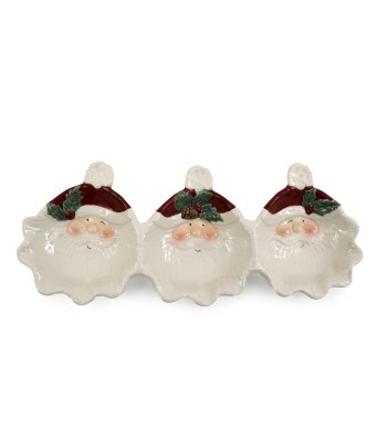 Triple Santa Plate 38 x 16cm
