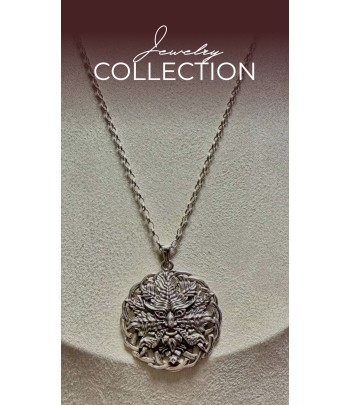 Silver Green Man Pendant &...