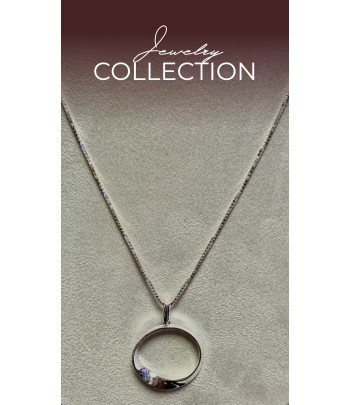 Silver Twist Circle Pendant...