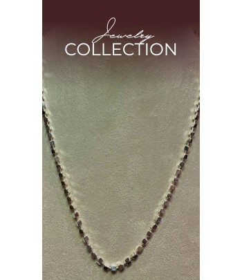 Silver Cube Necklace 18"