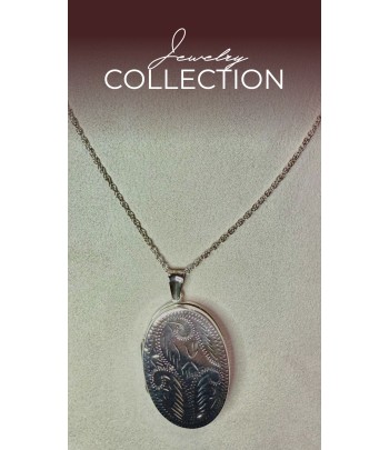 Silver Locket Large Oval...