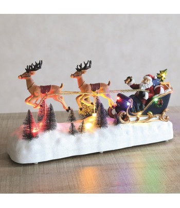 LED Santa Sleigh 39x21xcm
