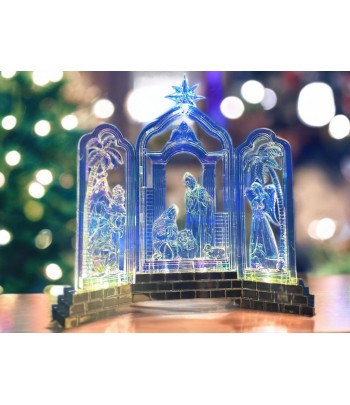 LED Nativity Scene 26x24cm