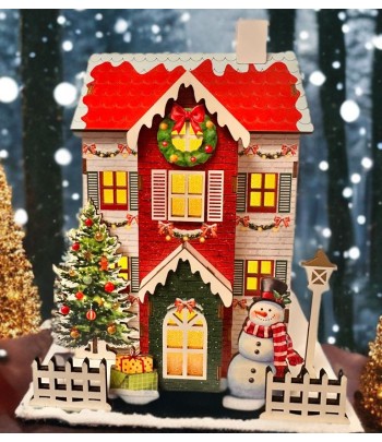 LED Christmas House 20x24cm
