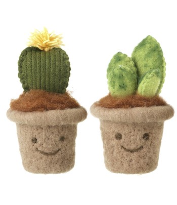 Smiley Felt Cactus In Pot...