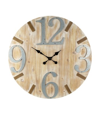 Wooden Clock With Silver...
