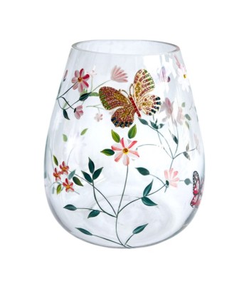 Squat Vase White Floral...