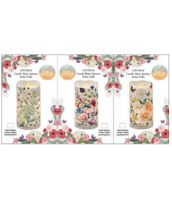LED Floral Candle Water...