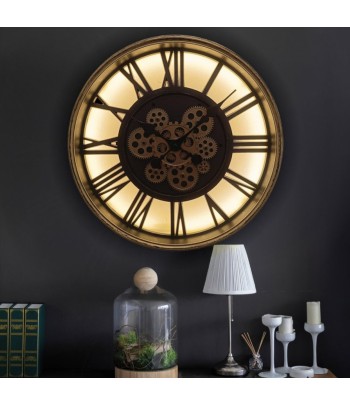 Clock - COG Light Up Gold...