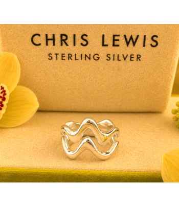 925 Sterling Silver Wave...