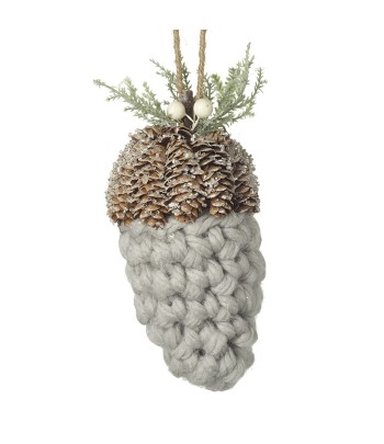 Knitted Acorn With Cone Top
