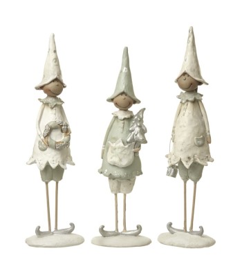 Standing Silver & White Elf...
