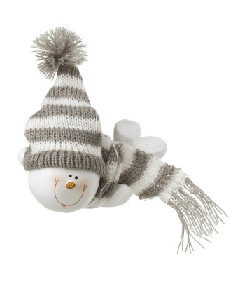 White Resin Snowman Decor...