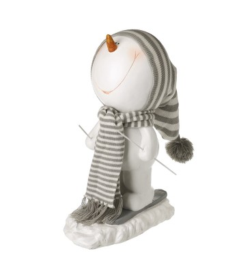 White Skating Snowman...