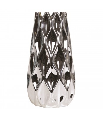 Silver Teardrop Vase 31cm