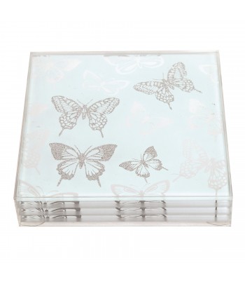 Set of 4 Butterfly Square...