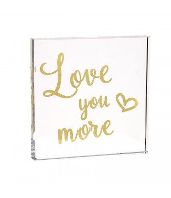 Love You More Paperweight 12cm