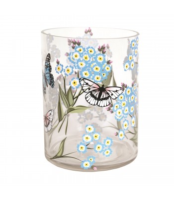Glass Butterfly and Floral...