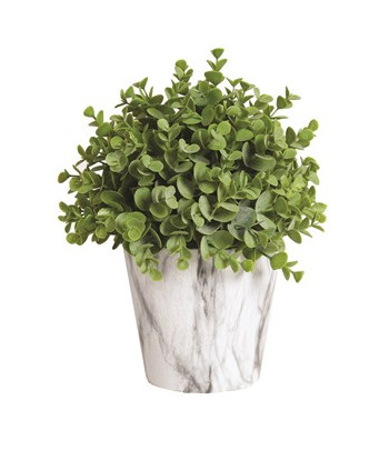 Green Plant in Marble Pot 26cm