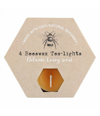 Set Of 4 Beeswax Tealights