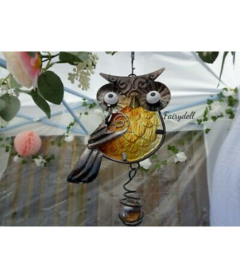 Metal Owl Windchime