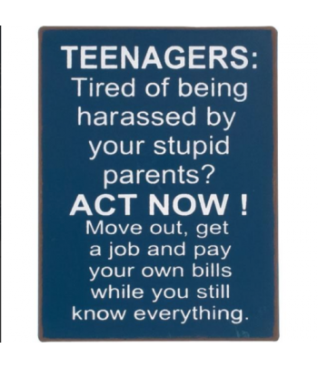 TEENAGERS TIRED OF BEING...