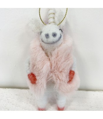 White Wool Unicorn In Pink...