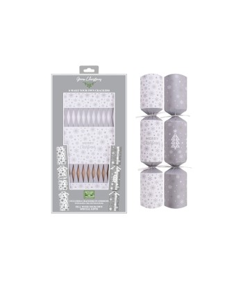 Pack Of 6 Silver Tree Crackers