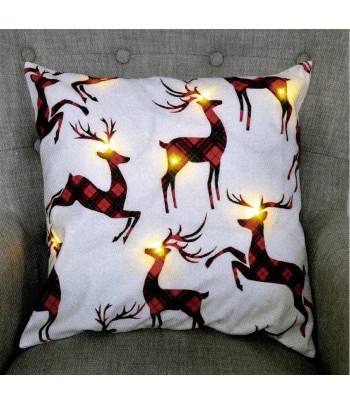 LED Reindeer Cushion 45cm