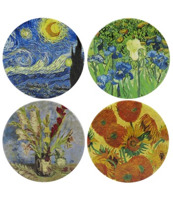 Set Of 4 Ceramic Coasters -...